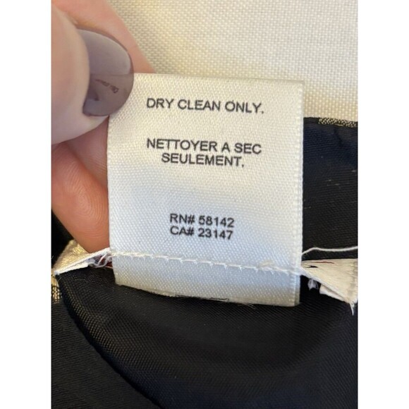 TALBOTS Vintage Floral Brocade Sheath Dress 6 Black Metallic Gold Jacquard Party - Picture 2 of 12